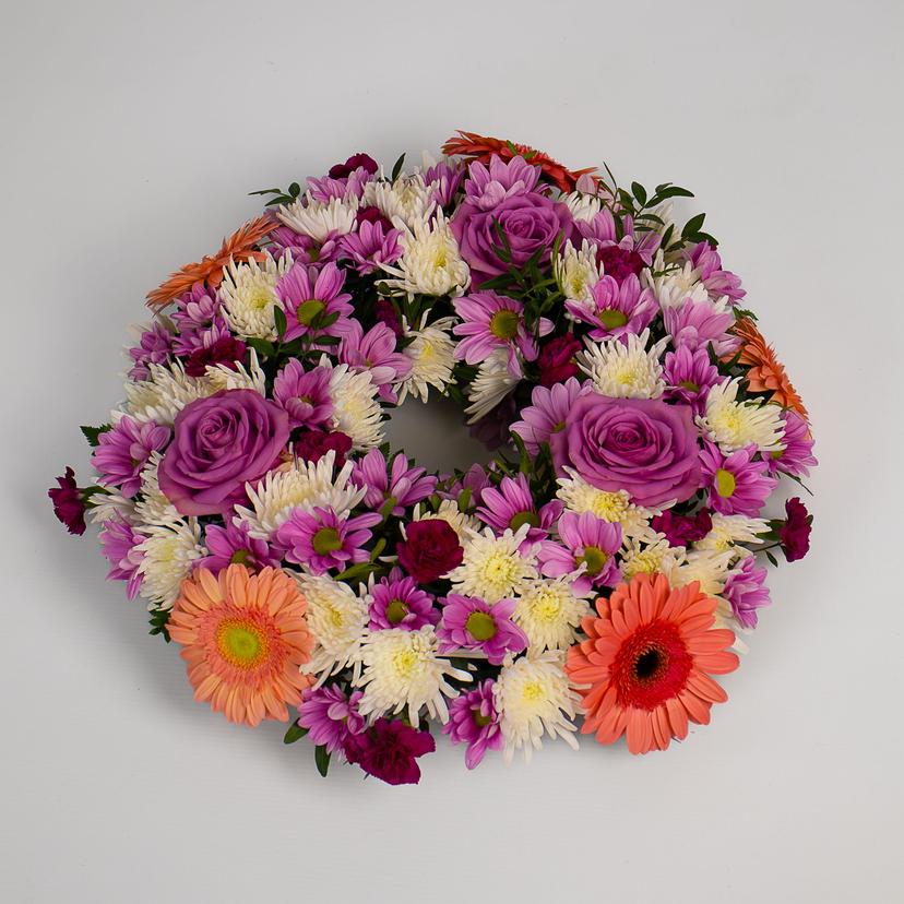 Pink Sympathy Wreath